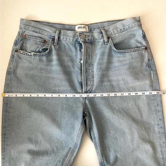 AGOLDE Riley High Rise Slim Straight Crop Jean in Reputation - Picture 10 of 13